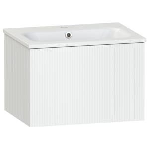 Duarti by Calypso Burford Powder White Vanity with Elsdon Basin - 600mm