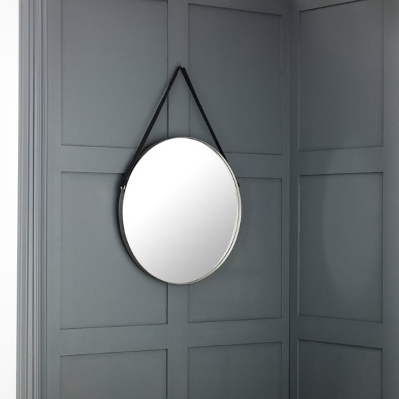 Opera Round Pewter Wall Mirror