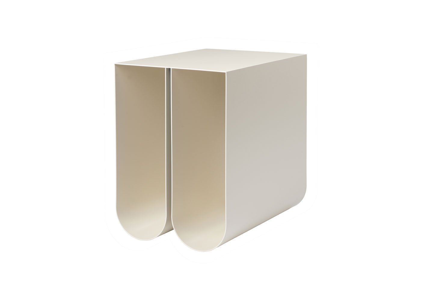 Curved Side Table Cream