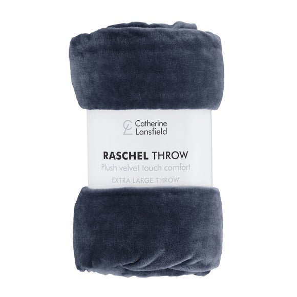 Catherine Lansfield Raschel Velvet Touch Throw Blanket 200cm x 240cm 3