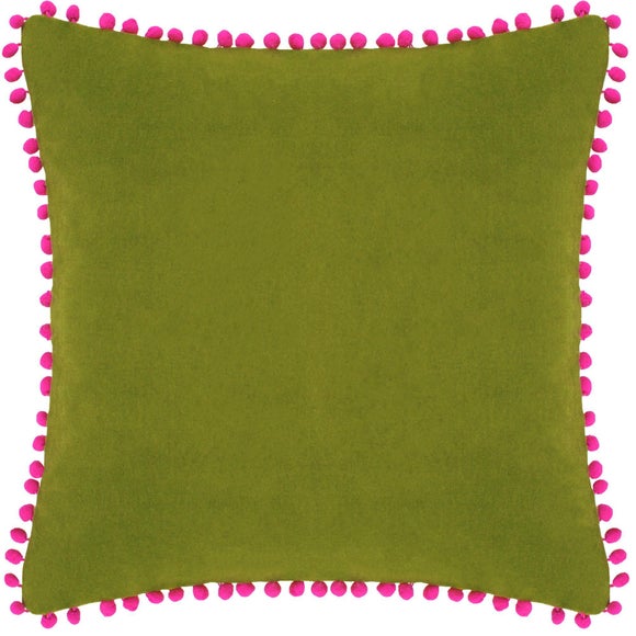 Velvet Pom Pom Cushion