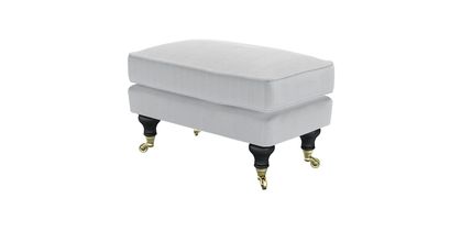 Bluebell Small Rectangular Footstool in Pumice House Herringbone Weave - sofa.com
