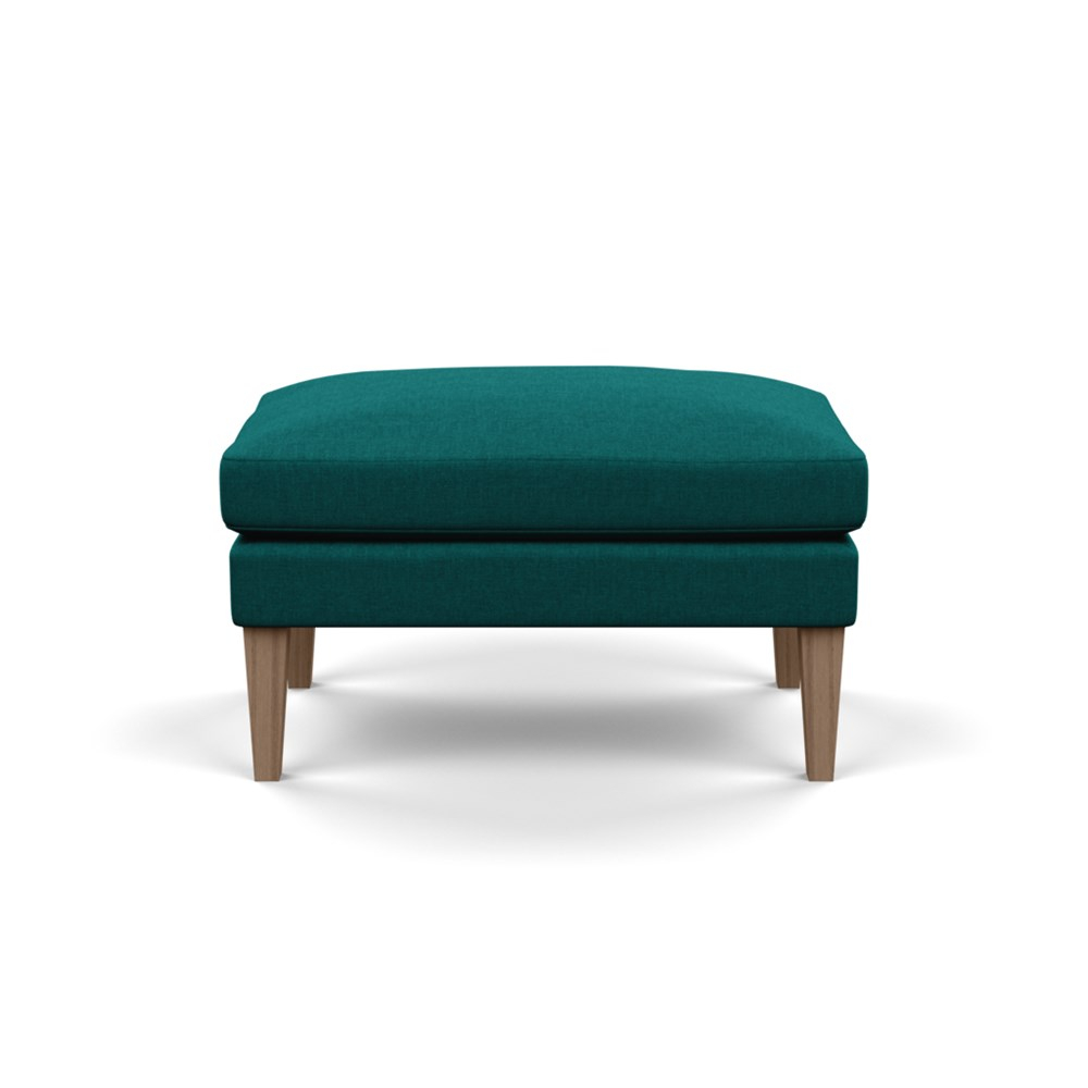 Heal's Wallis Ottoman Brushed Cotton Pine Natural Feet