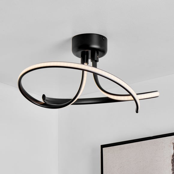 Cortez Integrated LED 2 Arm Semi Flush Ceiling Light