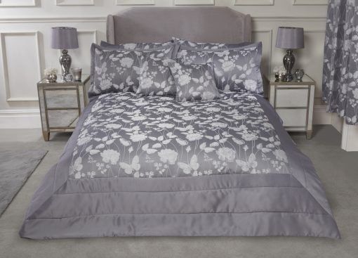 New Edge Blinds Meadows Bedspread in Grey