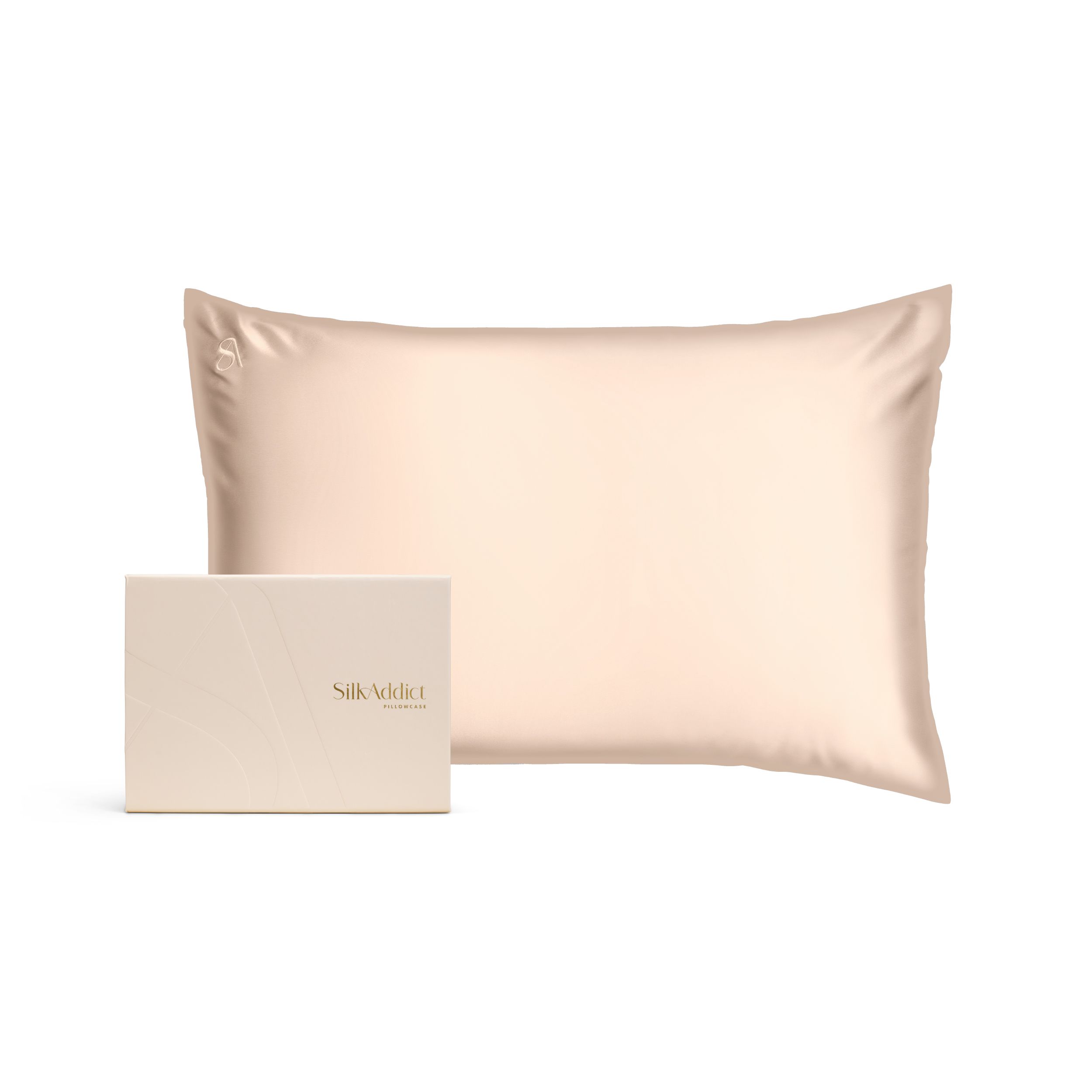 Silk Addict 100% Mulberry Silk Pillowcase - Caramel in Metallic Gold