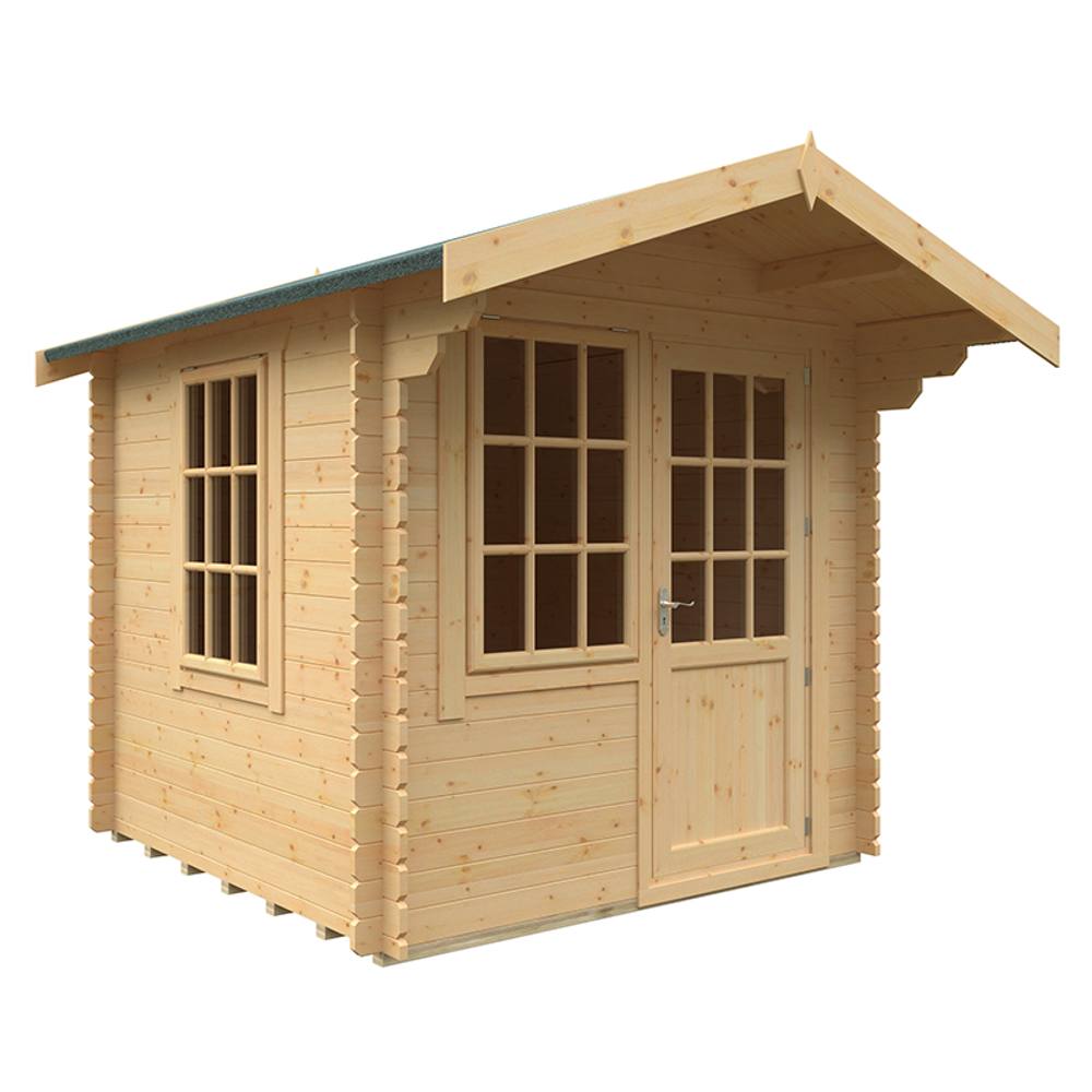 Buttercup Farm 8x8 The Carrington 28mm Cabin - L235 x W235 x H251.3 cm in Natural