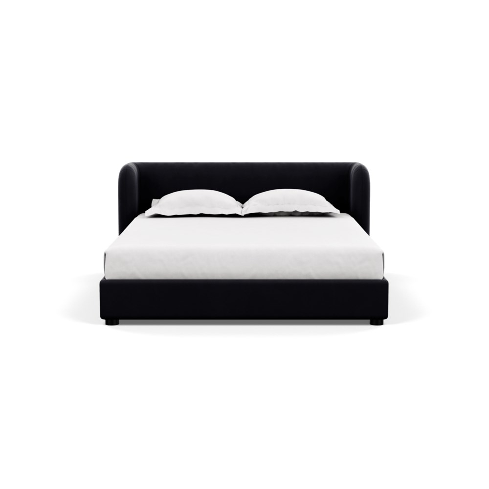Heal's Group Bed King Velvet Black