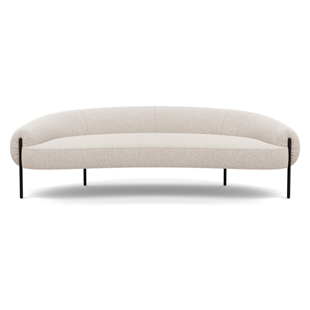 Heal's Isola 3 Seater Sofa Loop Boucle Taupe Black Feet