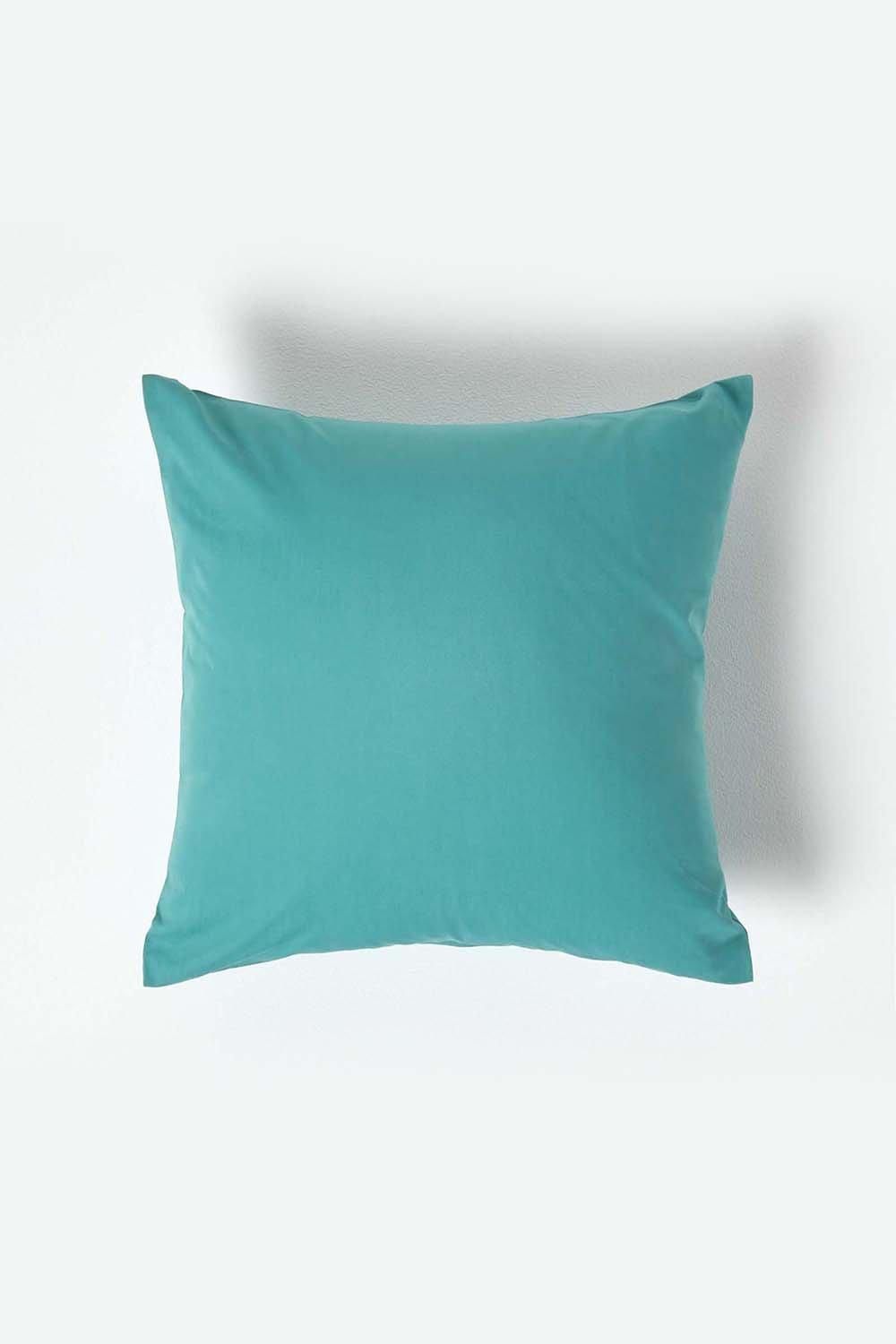 Homescapes Continental Egyptian Cotton Pillowcase 200 TC, 40 x 40 cm in Teal
