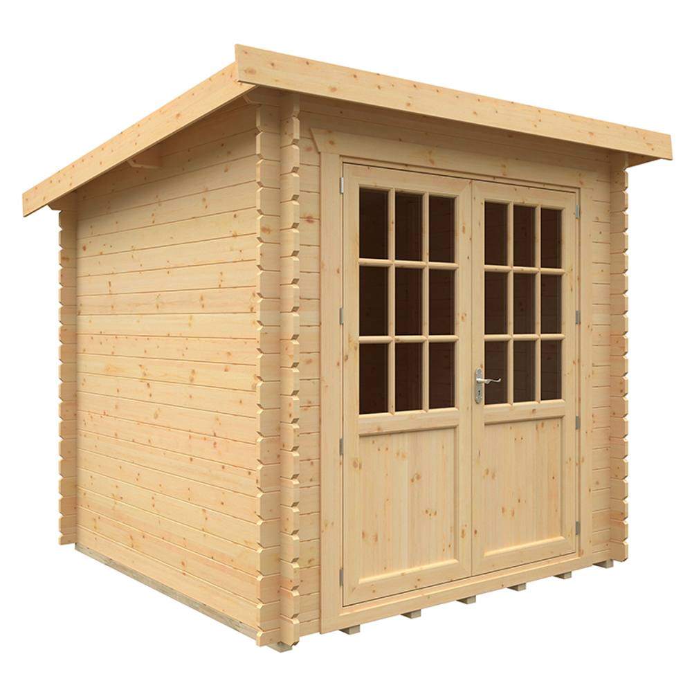 Buttercup Farm 8x8 The Kingsley 28mm Cabin - L235 x W235 x H232.8 cm in Natural