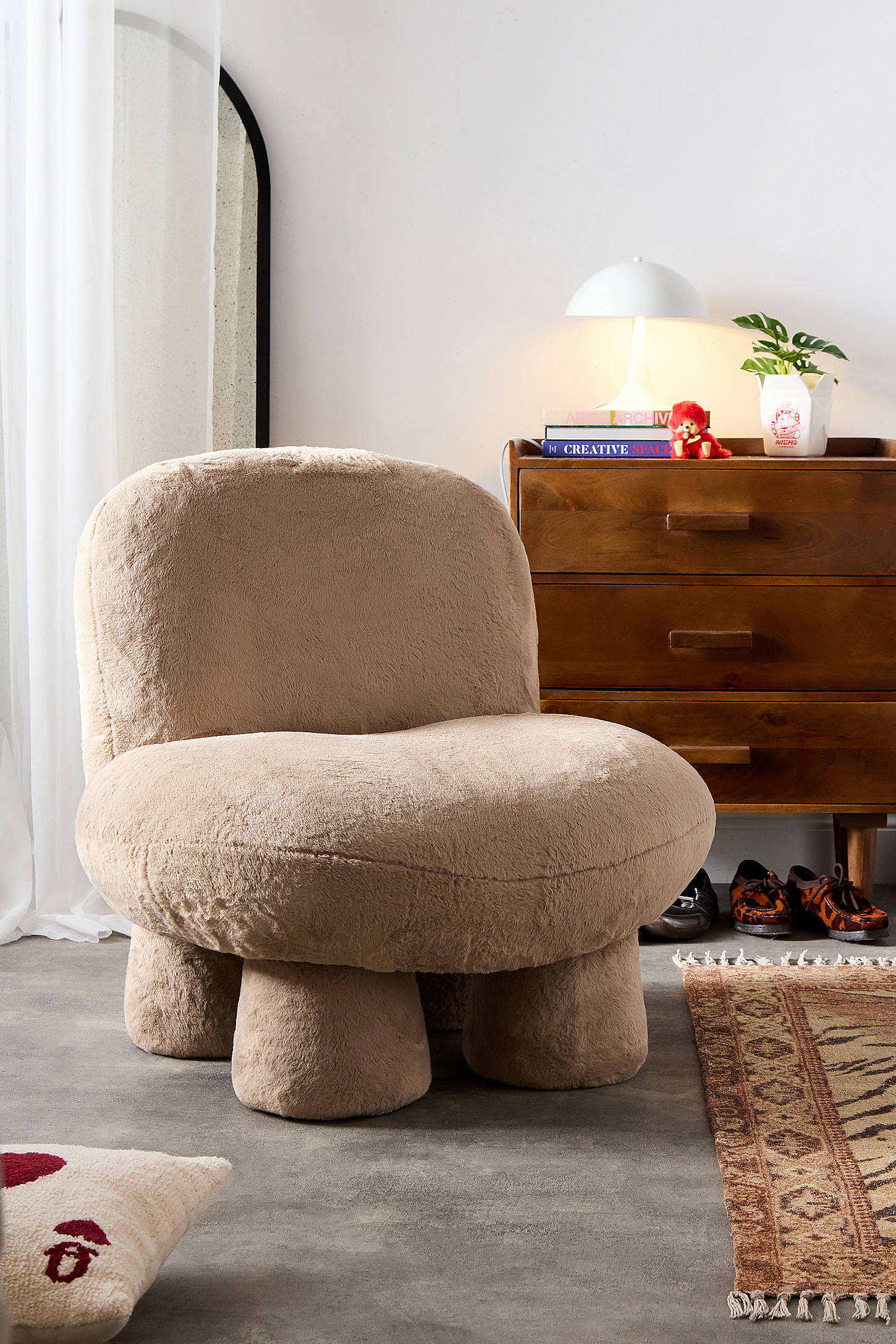 Light Brown Teddy Bubble Chair - Brown