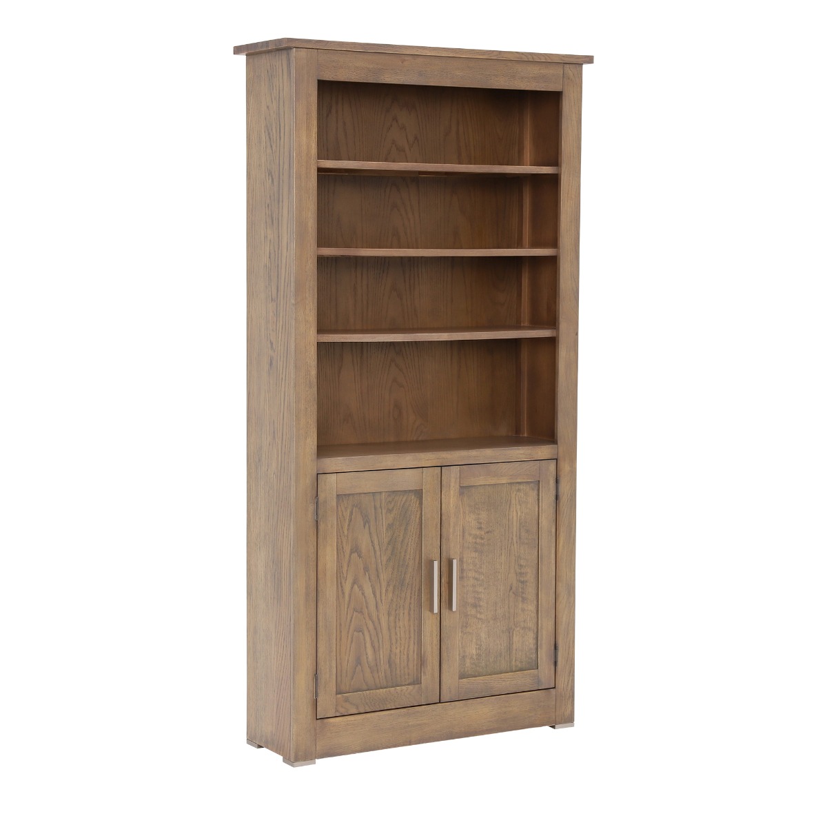 Roker Two Door Bookcase, Burnt Oak