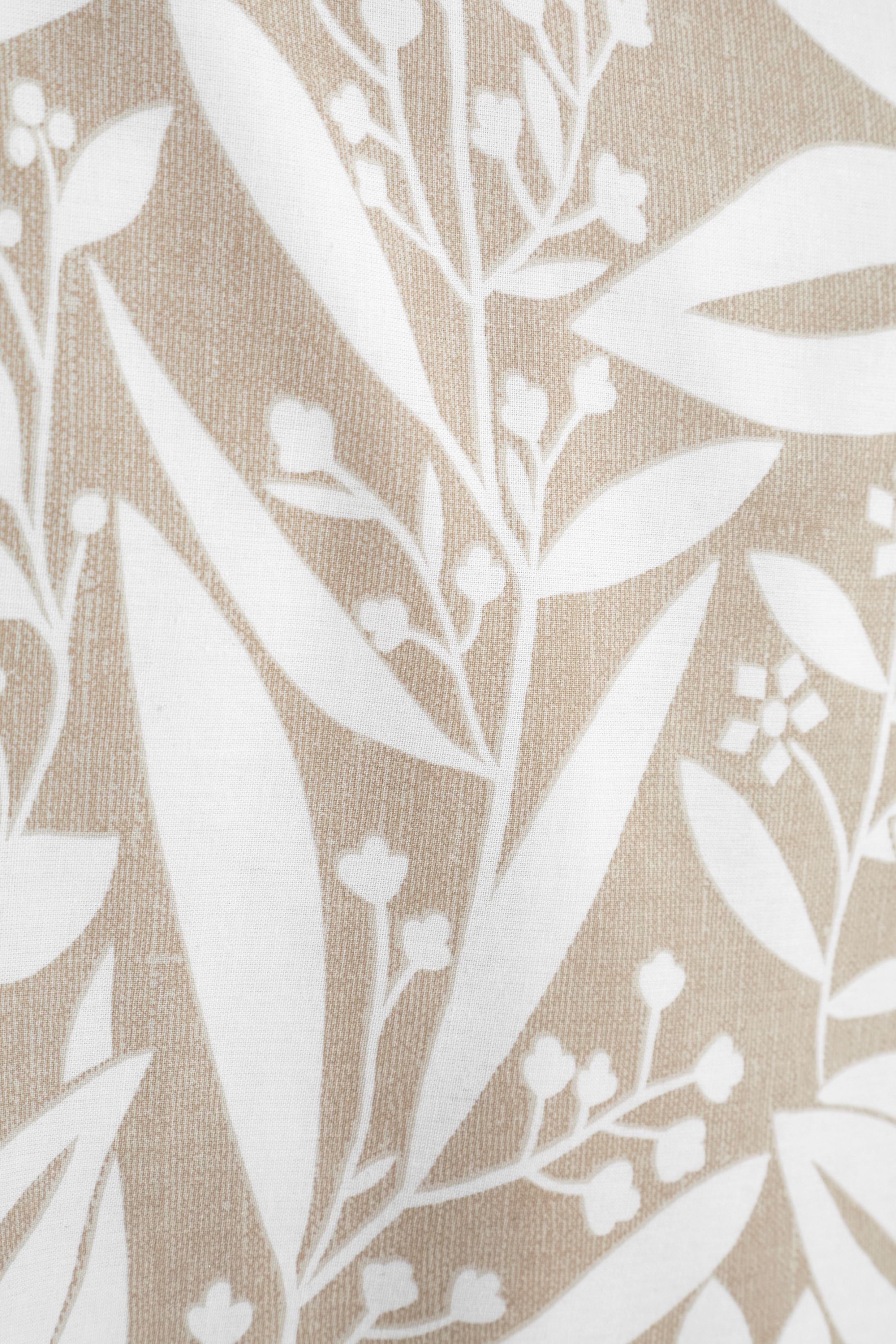 Catherine Lansfield 'Sorrel Leaf' Reversible Duvet Cover Set in Natural 5