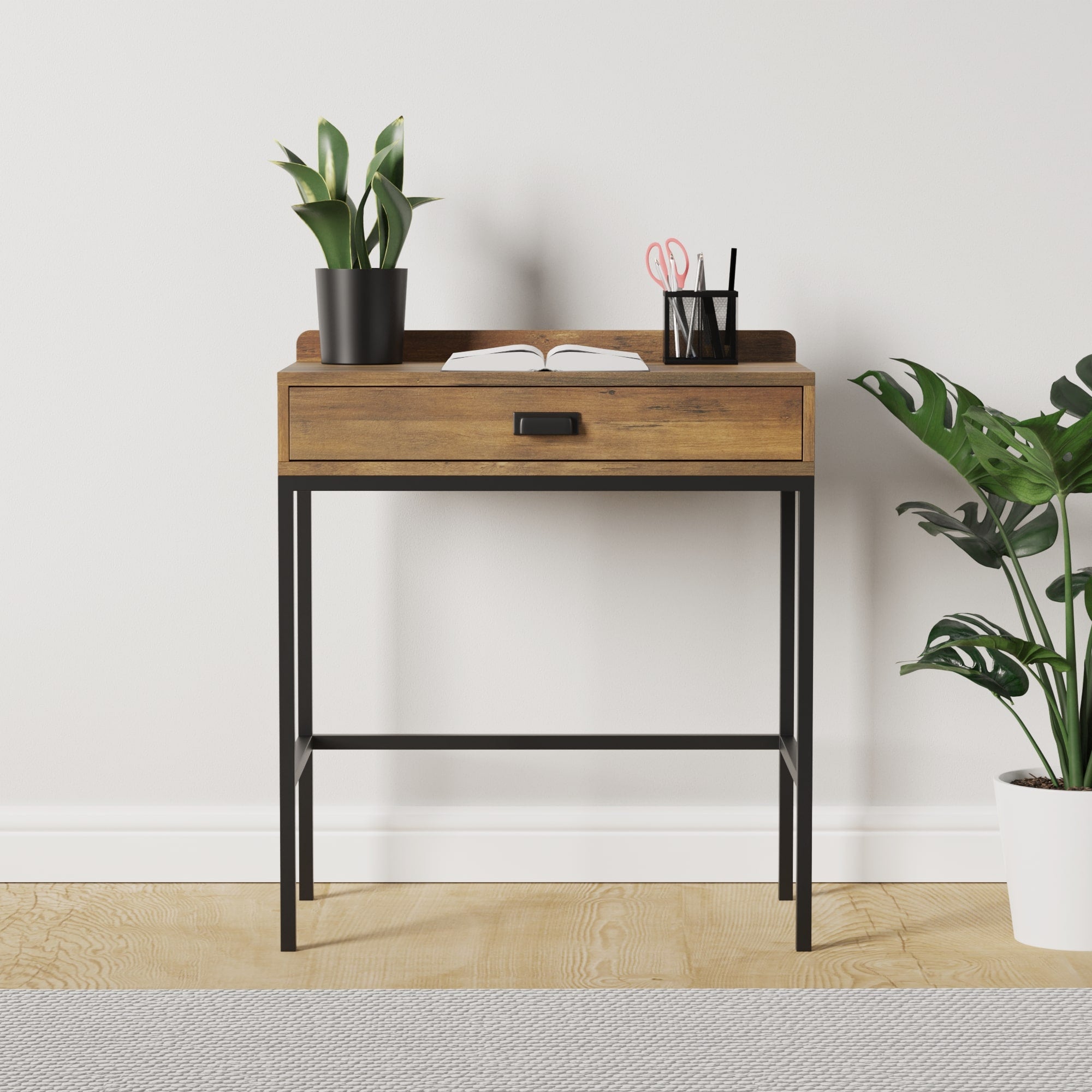 Fulton Compact Desk Brown/Black