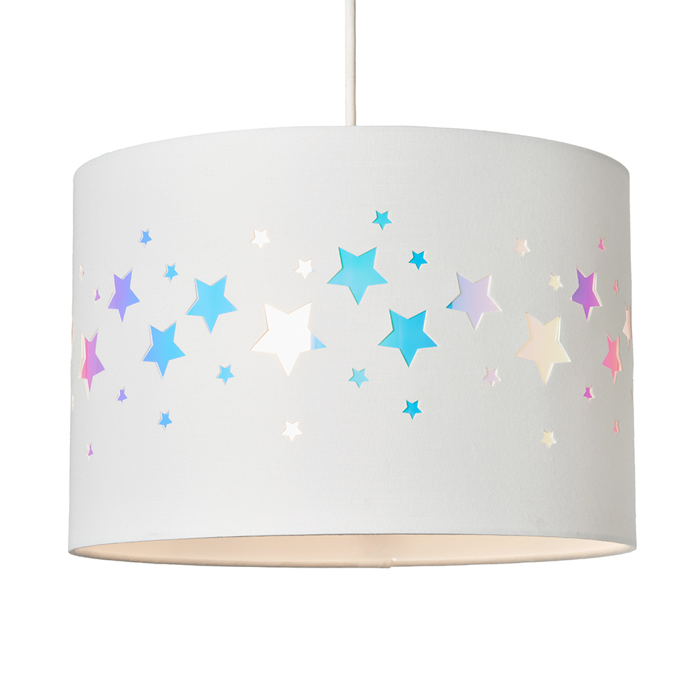 Glow Stars Iridescent Easy Fit Shade, White
