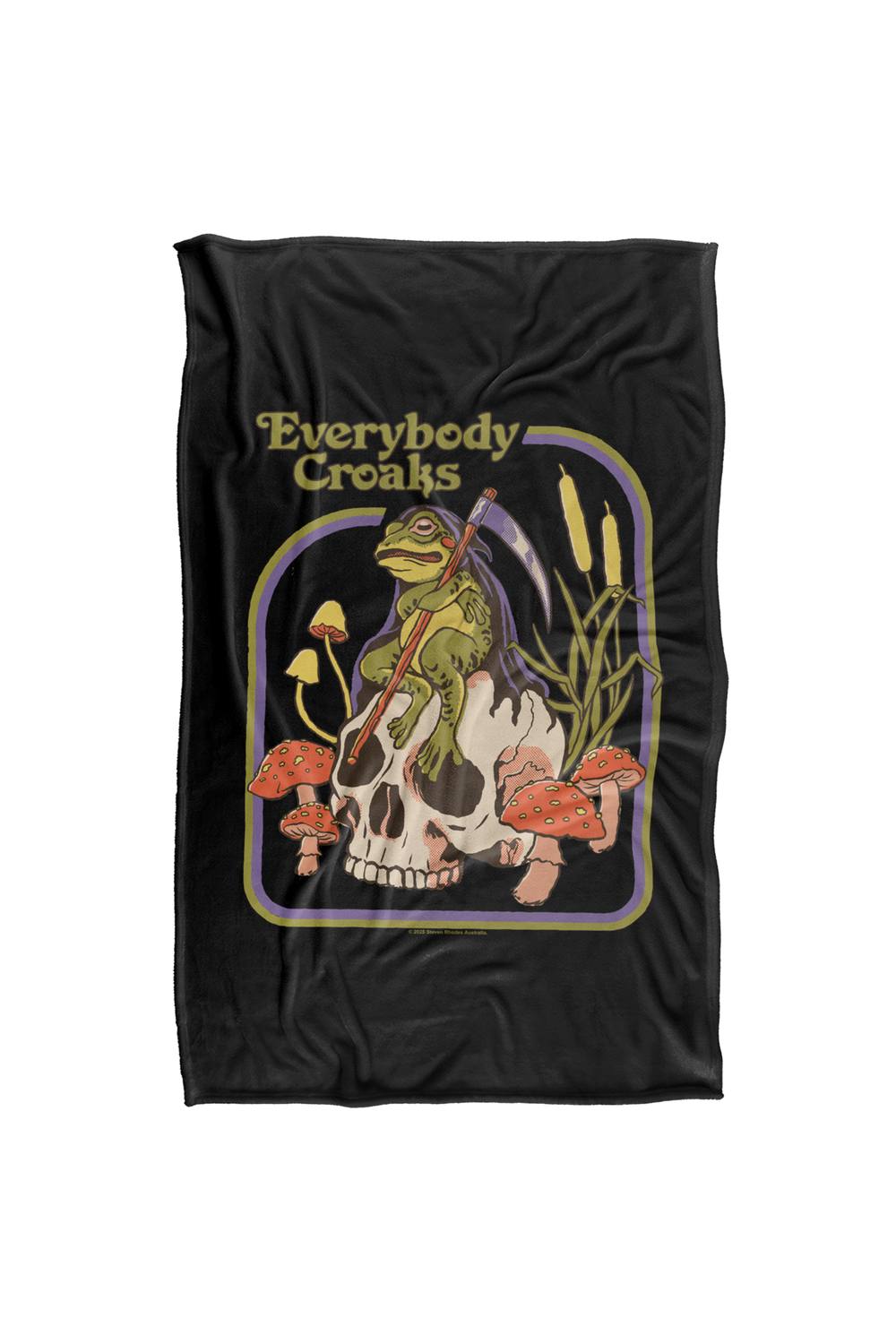 Steven Rhodes Everybody Croaks Silky Touch Super Soft Throw Blanket