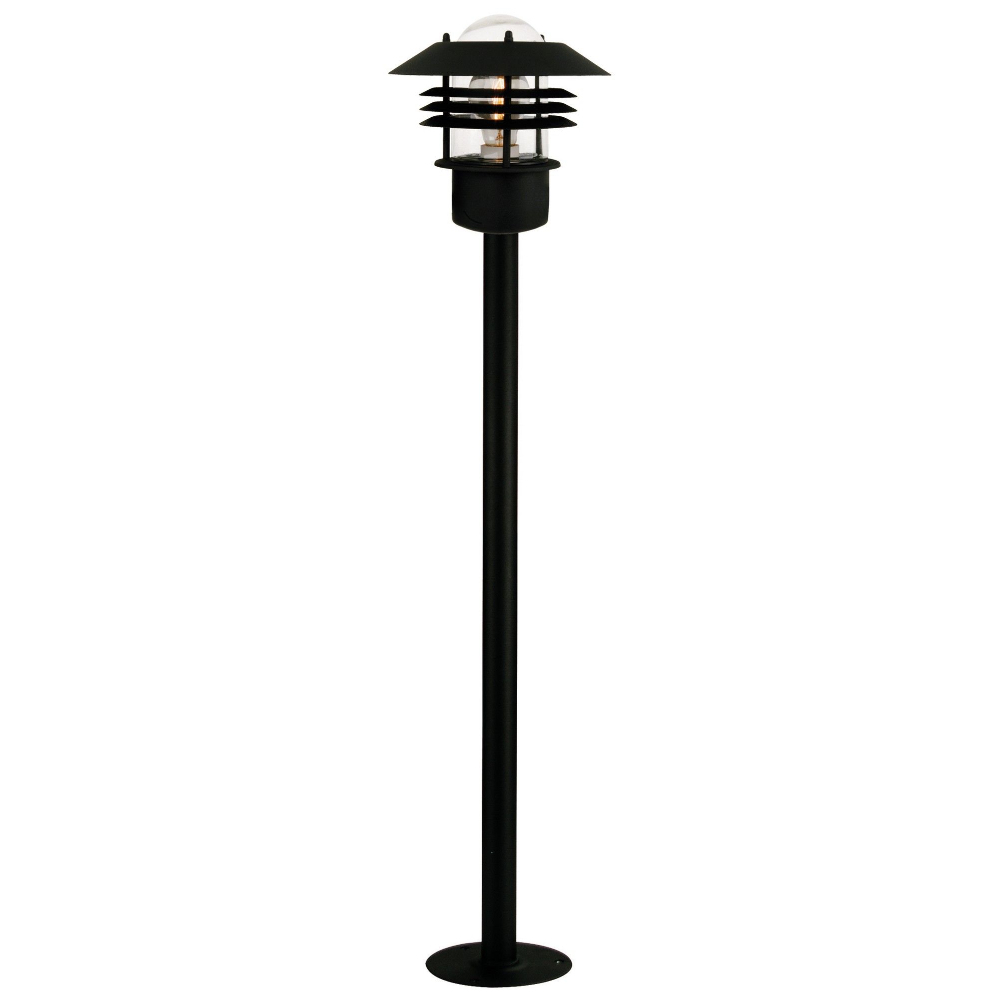 Nordlux Industrial Outdoor Garden Post Black Metal E27 Weatherproof, IP54
