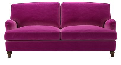 Bluebell 3 Seat Sofa Bed in Peony Cotton Matt Velvet - sofa.com
