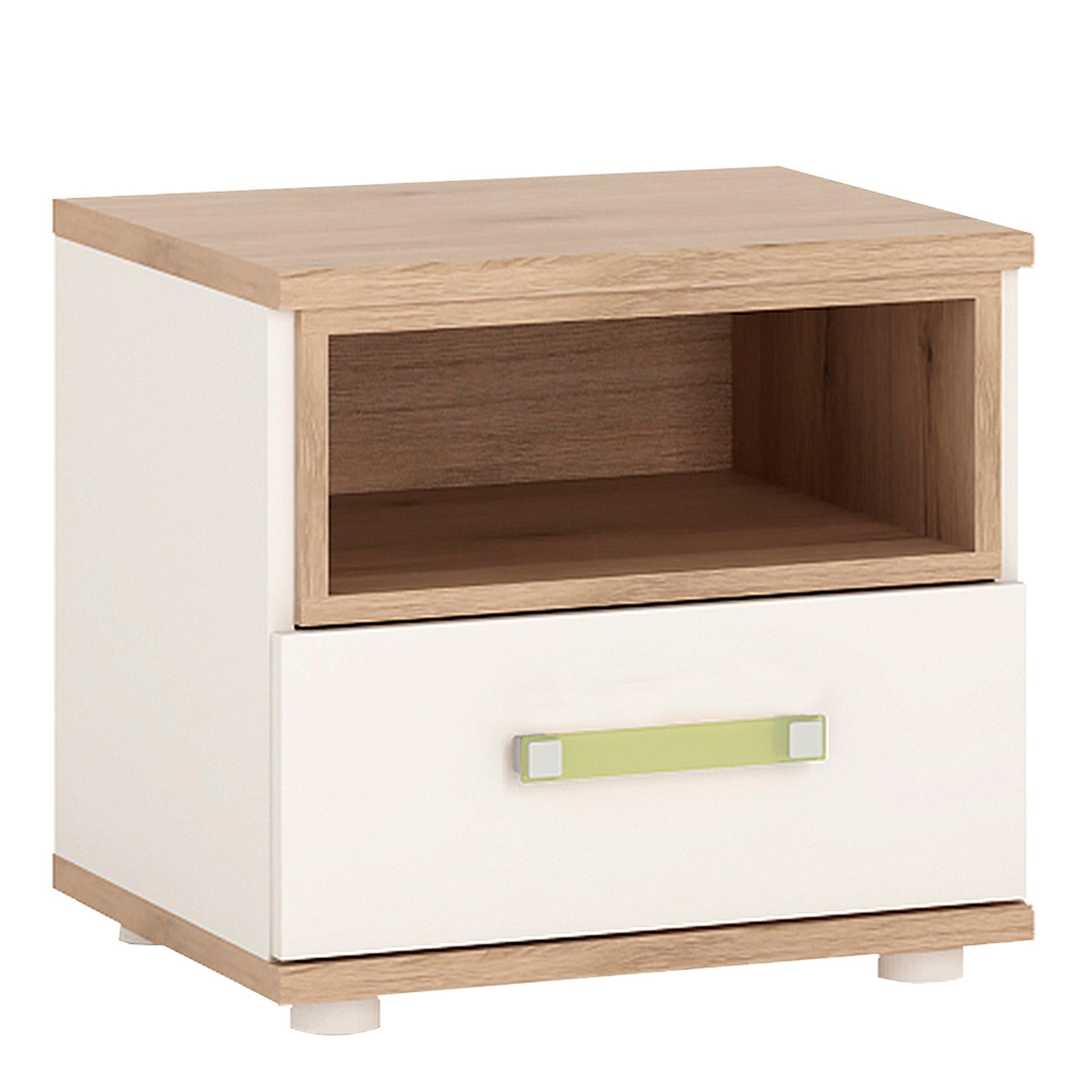 Furniture To Go 4KIDS 1 Drawer Bedside Cabinet in Light Beige