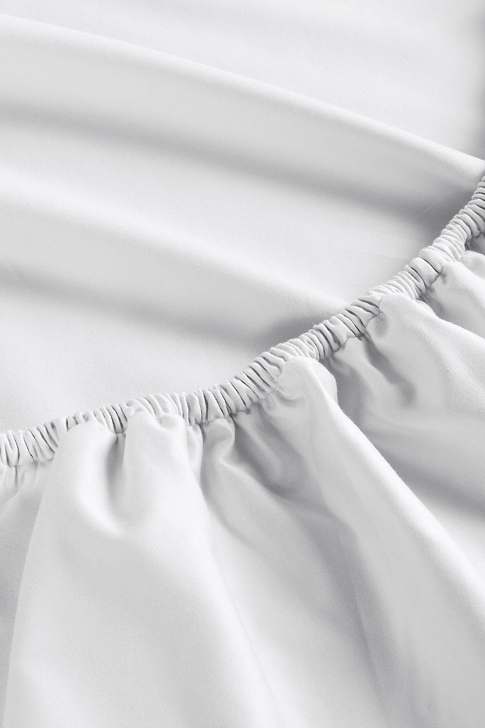 CHRISTY 500TC Premium Sateen Luxury Fitted Sheets in White