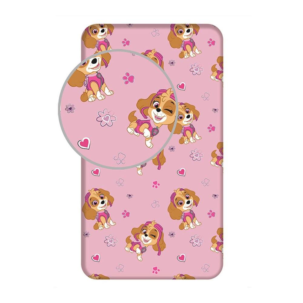 Paw Patrol Skye Single Fitted Sheet in Pink