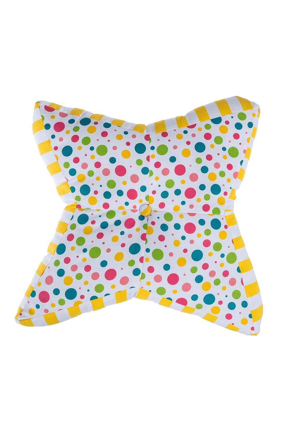 Homescapes Multi Polka Dots Star Floor Cushion
