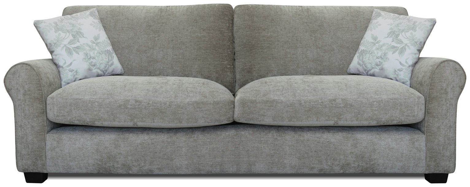 Argos Home Tammy 4 Seater Fabric Sofa - Mink