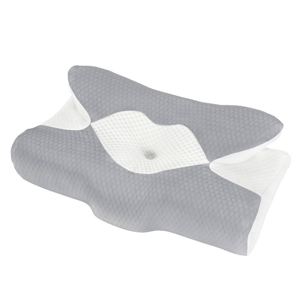 Lavio Orthopedic Neck Pillow Memory Foam Cervical Support Pillow Pain Relief in White
