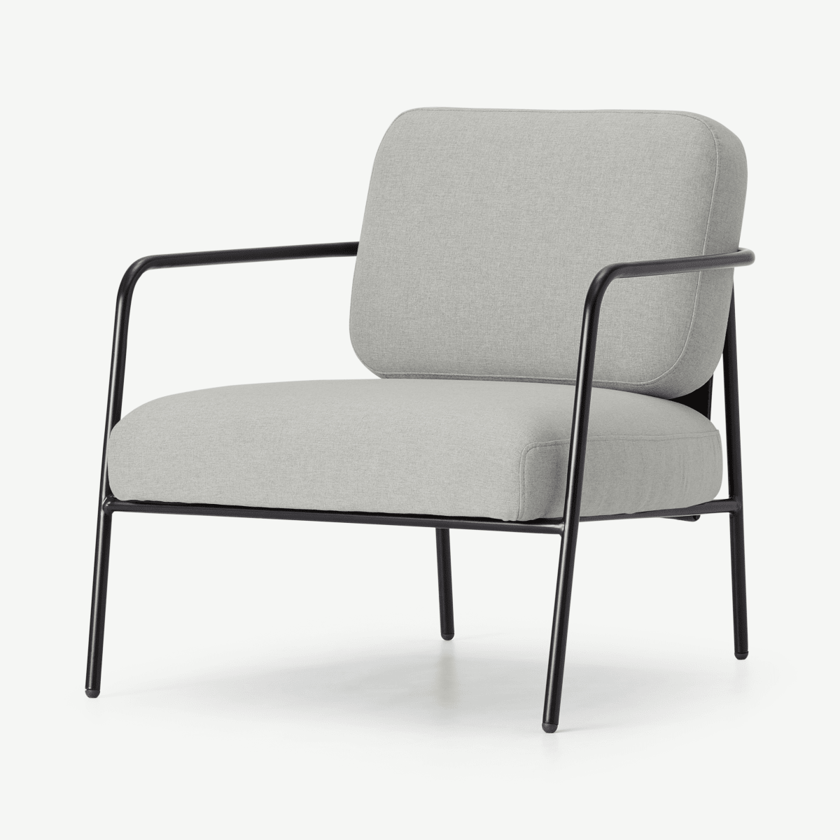 Hopper Accent Armchair, Hail Grey & Marl Grey Fabric