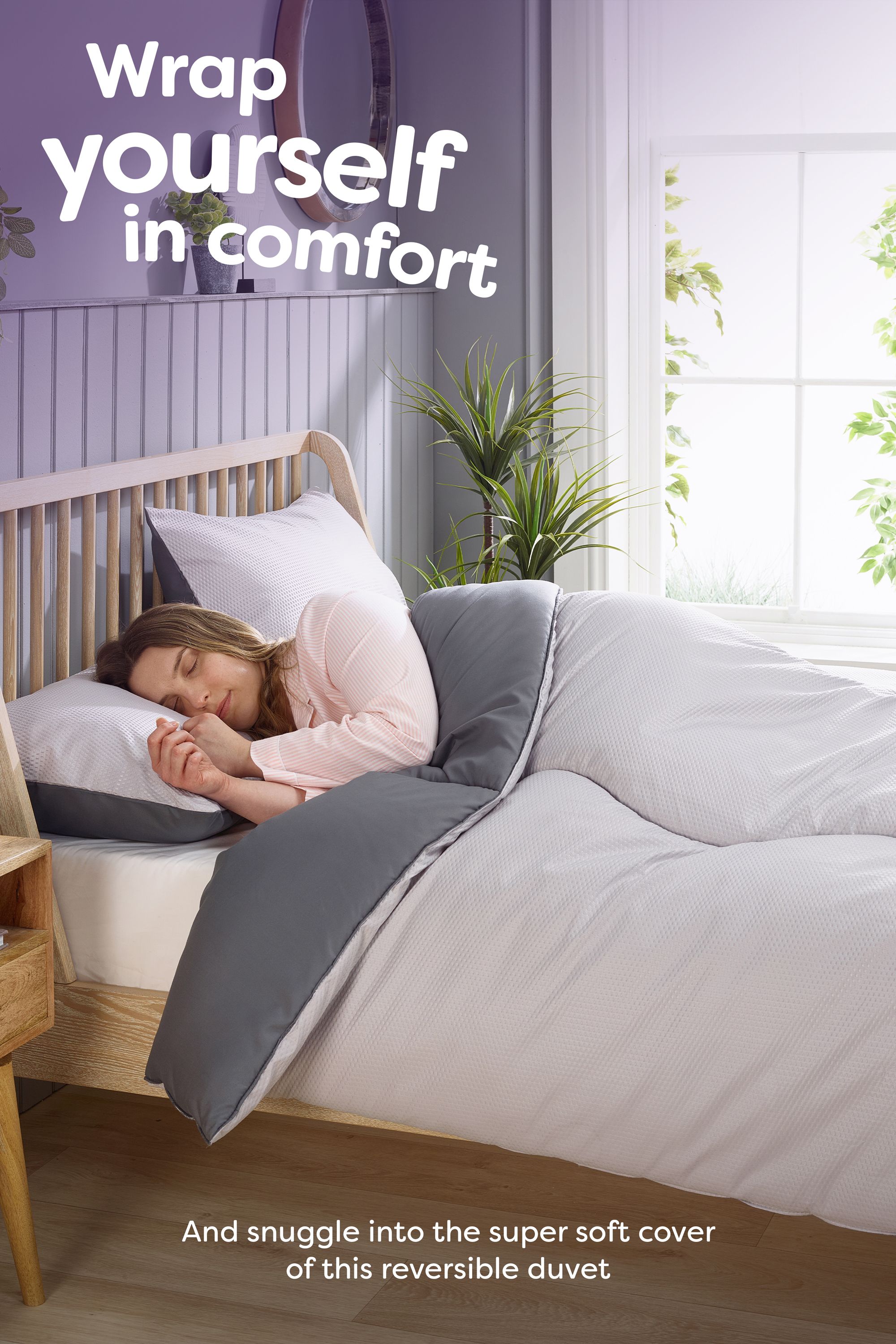 Slumberdown Coverless Comfort Printed Embossed Waffle 4.5 Tog Duvet 6