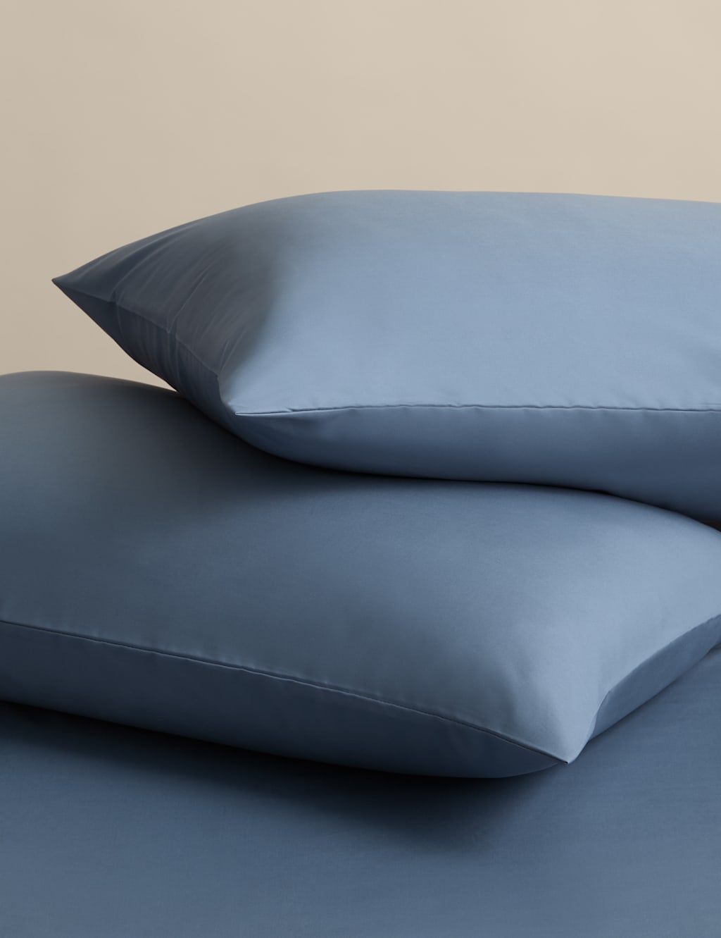 M&S 2 Pack Egyptian Cotton 400 Thread Count Pillowcases Slate Blue