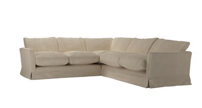 Otto Asym. Crn: LHF 2 Seat w RHF 2.5 Seat in Cashew Baylee Viscose Linen - sofa.com