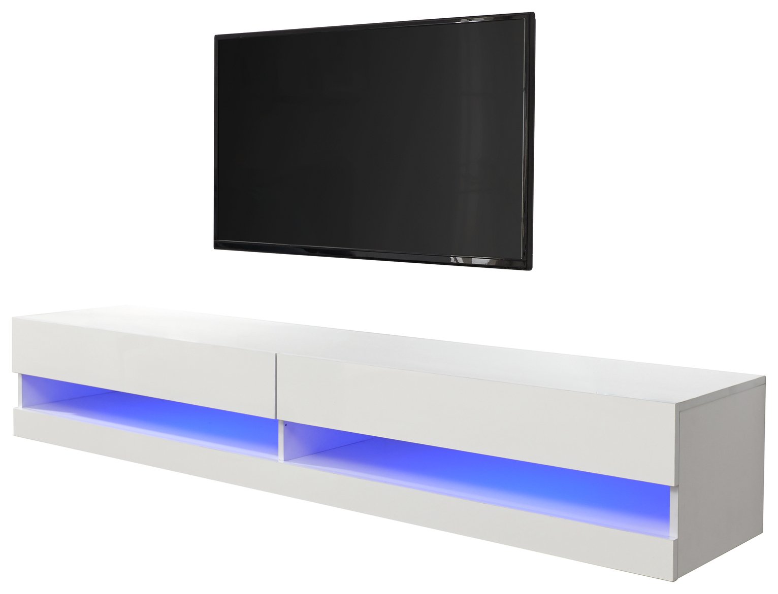 Galicia 150cm LED Wall TV Unit - White