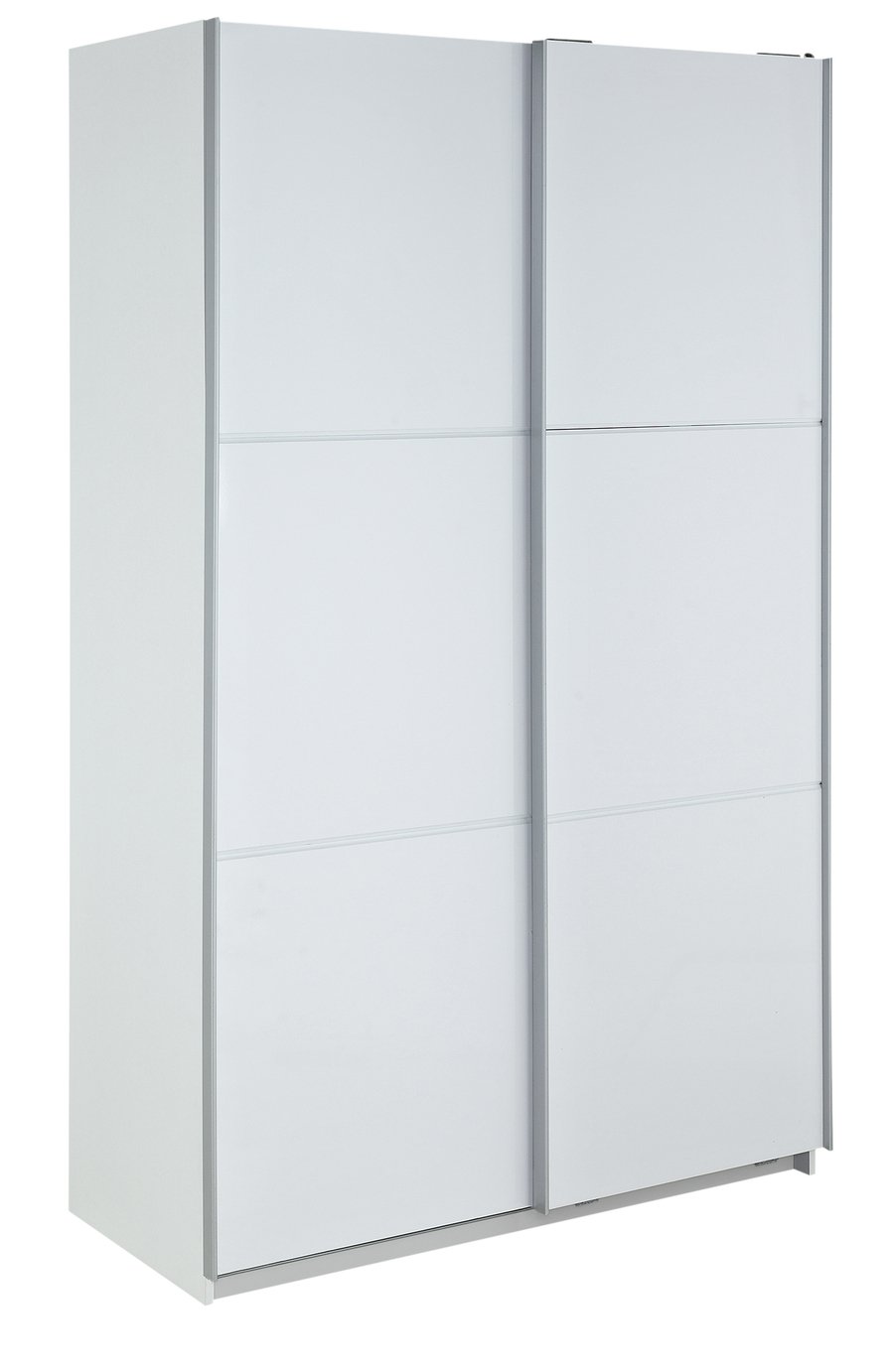 Habitat Holsted Gloss Medium Sliding Wardrobe - White