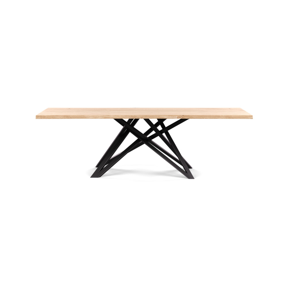 Heal's Vienna Dining Table 240x100cm White Oiled Oak Natural Edge Filled