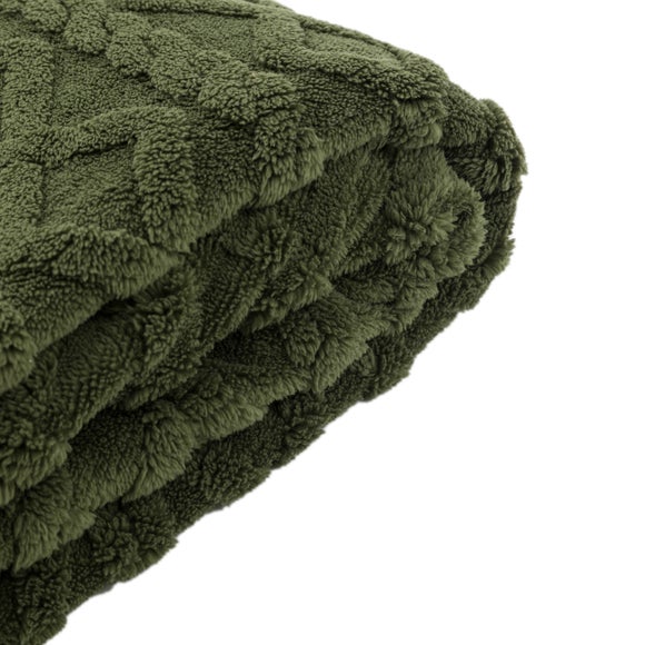 Forest Cable Stitched Throw Blanket 5