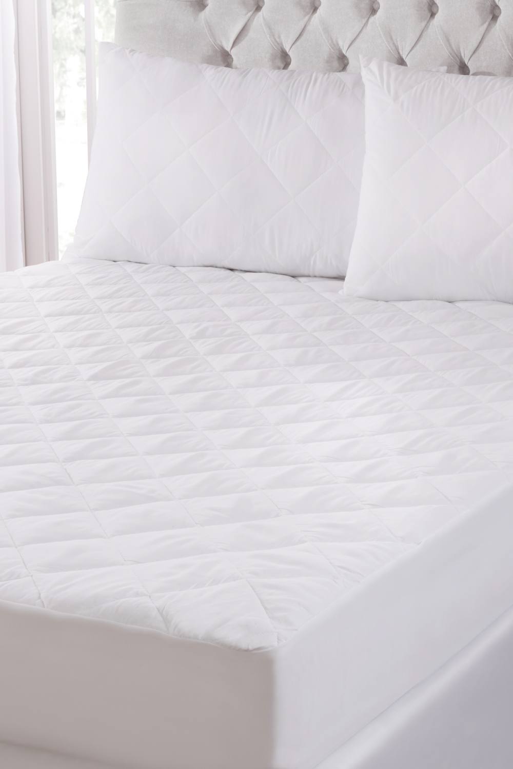 BHS Hotel Collection Cotton Mattress Protector in White