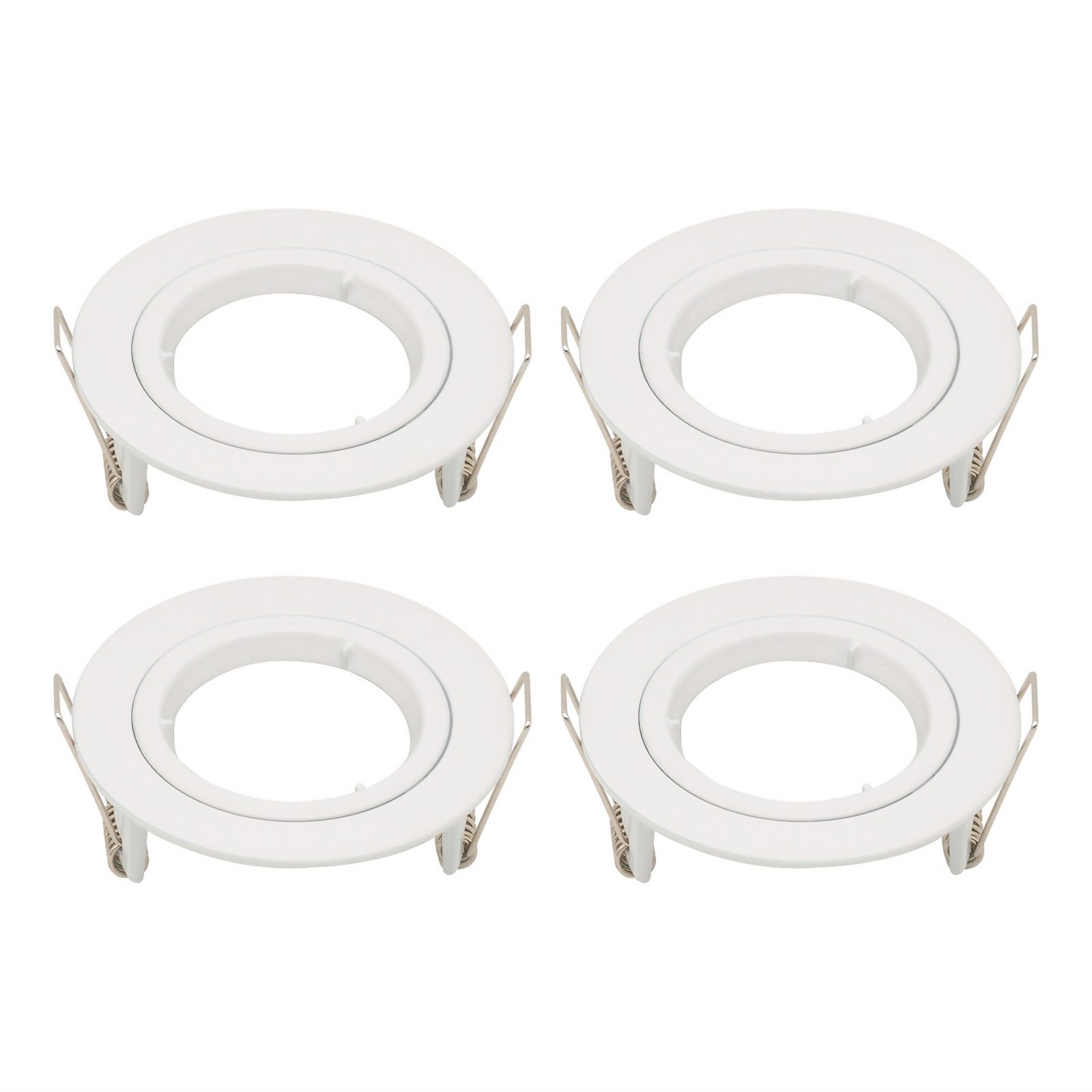 GU10 Fixed Downlight 4 Pack - White Finish