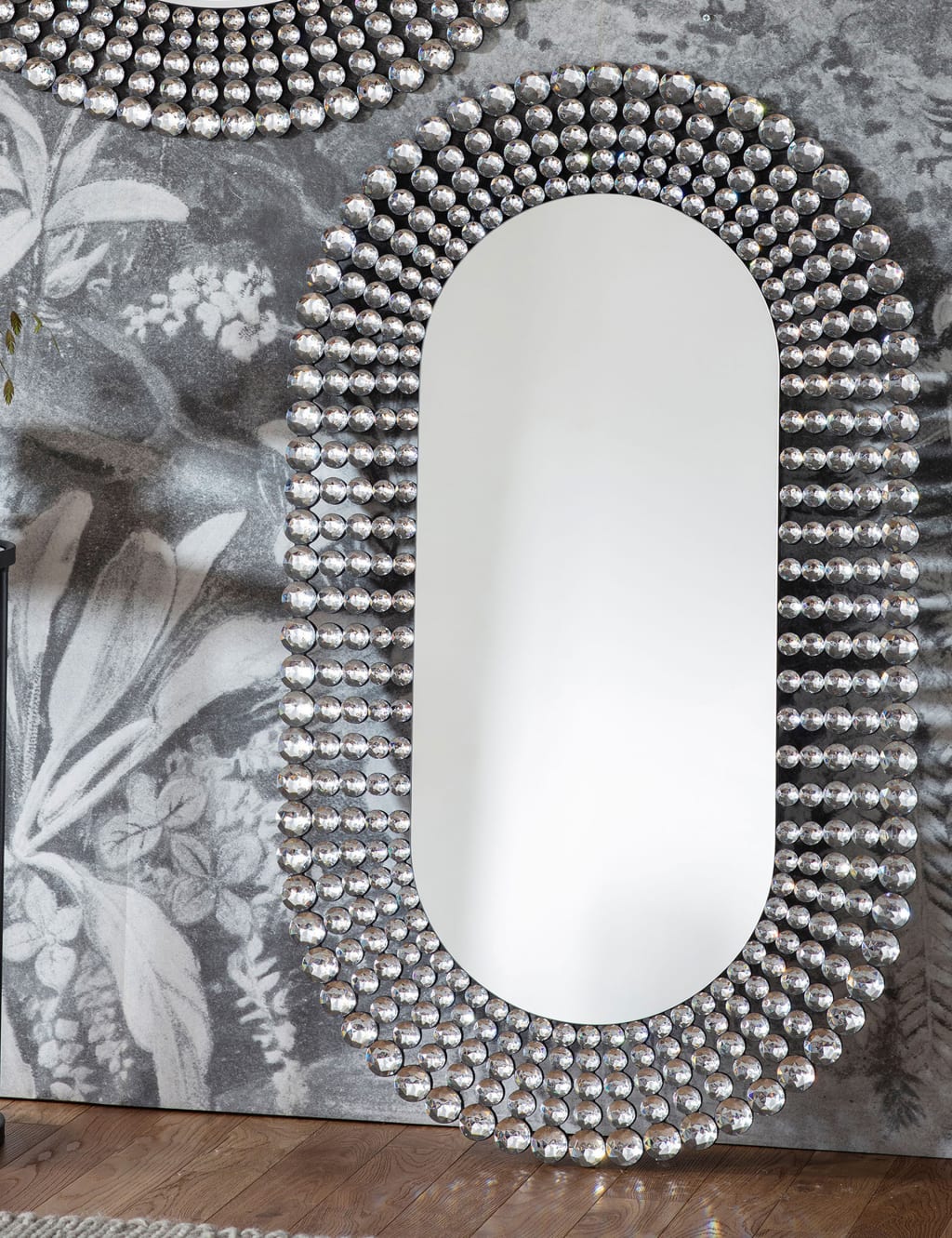 Gallery Direct Sharrington Oval Hanging Wall Mirror Silver