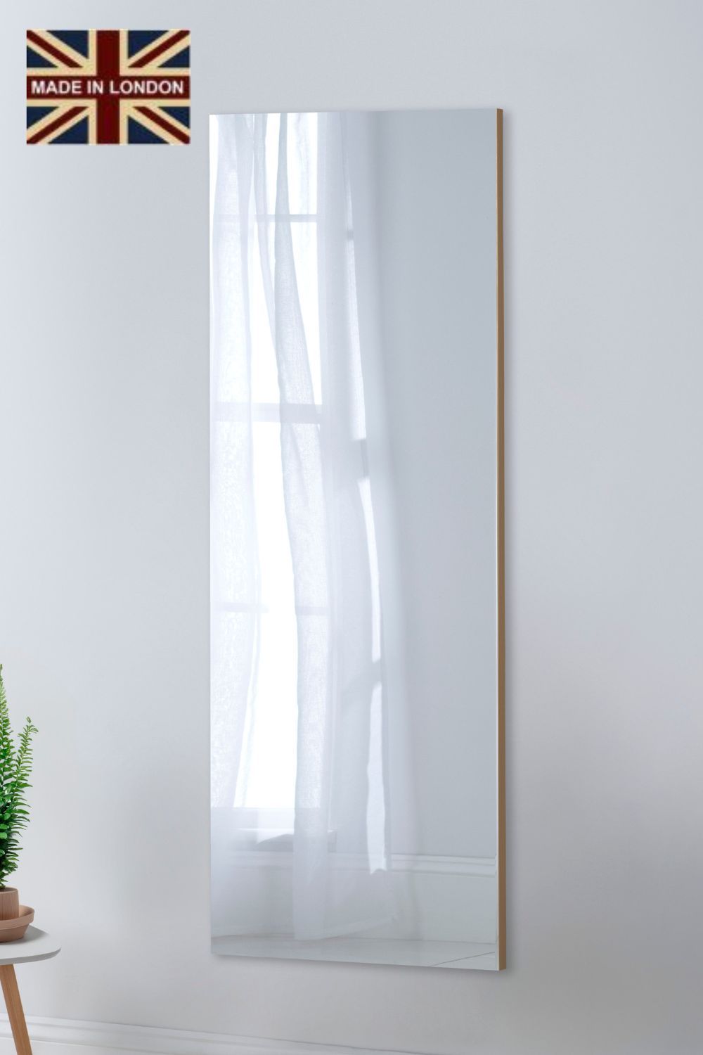Yearn Mirrors Tall Contemporary Rectangular Wall Mirror in Gold