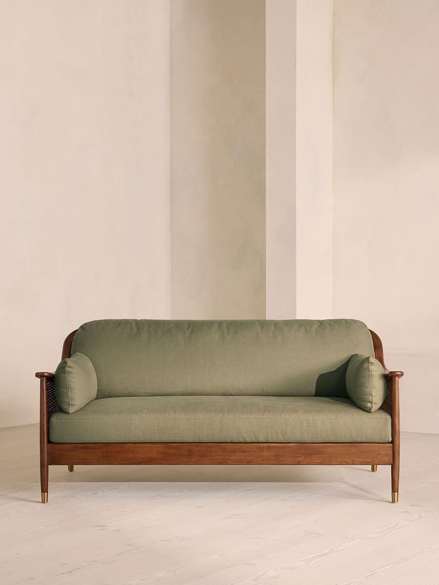 Atlanta Three Seater Sofa, Linen, Sage