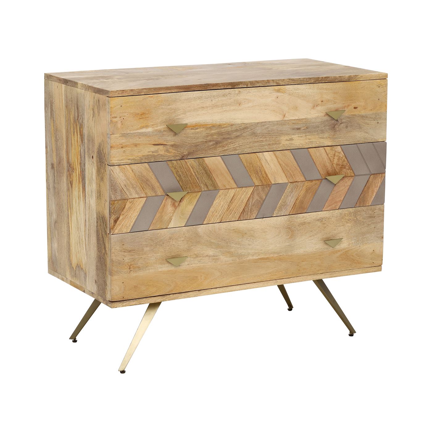Leif Chest of 3 Drawers, Natural Mango Wood