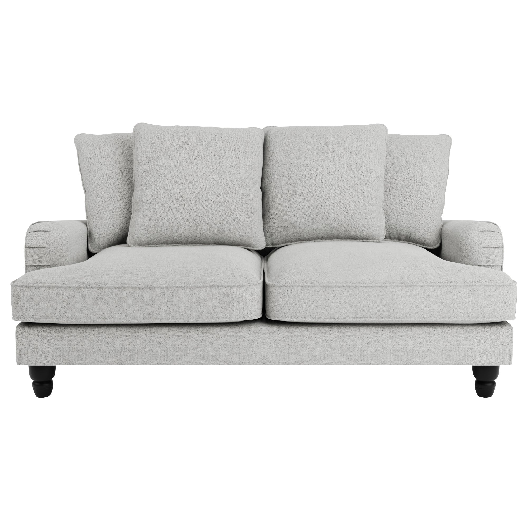 Beatrice Boucle Scatter Back 2 Seater Sofa Light Grey