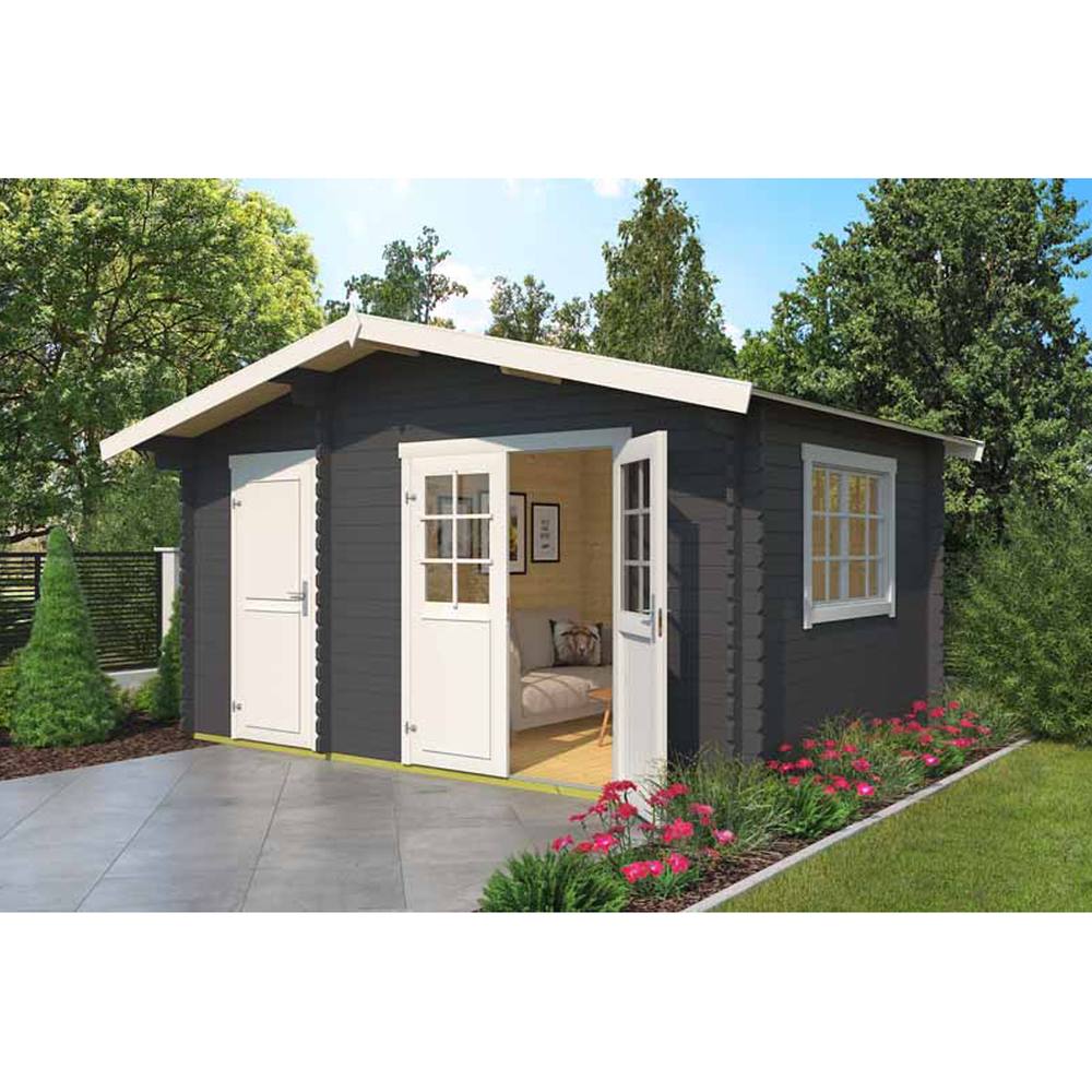 Lasita Maja Ltd Keila 34-Log Cabin, Garden Room, Home Office - L475.9xW350xH256.5 cm in Natural 3