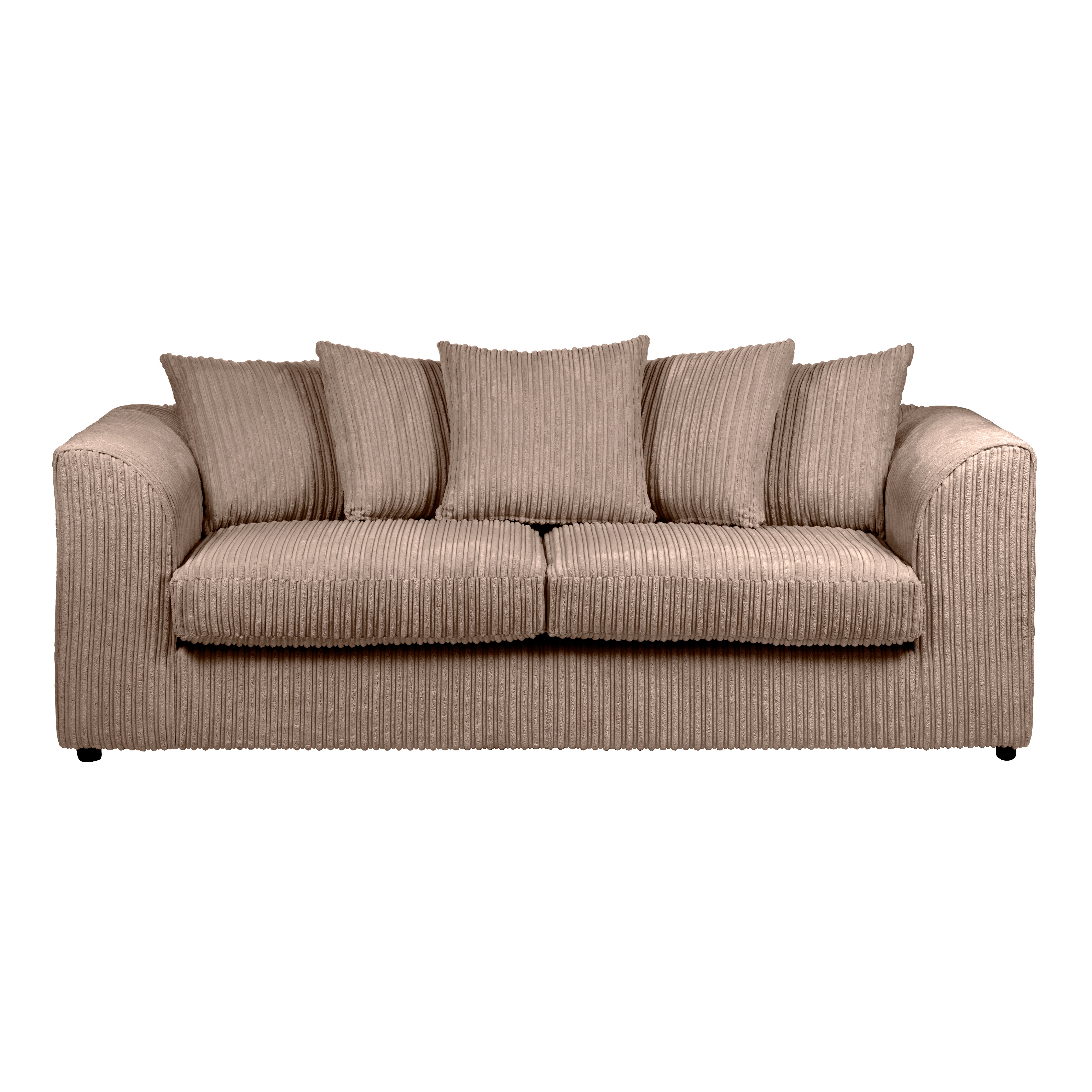 Blake Jumbo Cord 3 Seater Sofa Brown