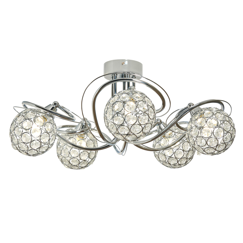 Orianna Flush Light, Chrome