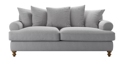 Teddy 3 Seat Sofa Bed in Cobble Brushed Linen Cotton - sofa.com