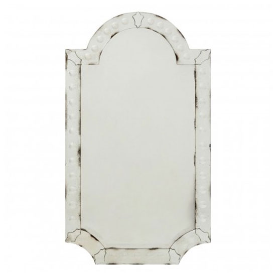 Raze Bubble Effect Wall Mirror In Antique Silver Frame