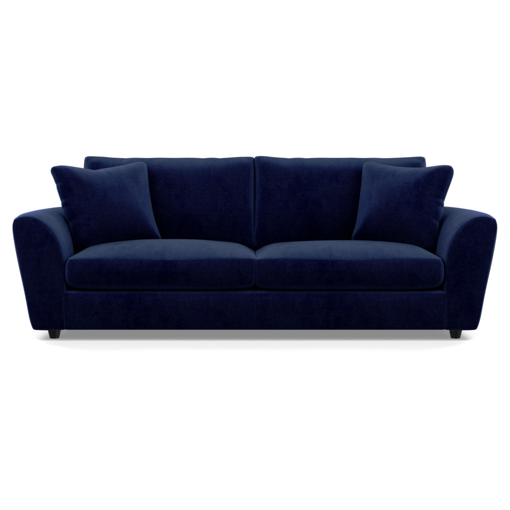 Heal's Snooze 5 Seater Sofa Smart Luxe Velvet Midnight Black Feet